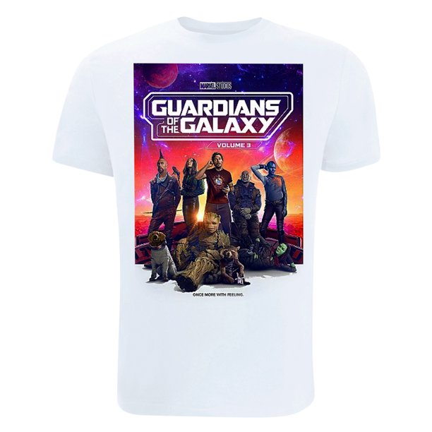 Guardians Of The Galaxy - Camiseta Póster para Hombre (Blanco)