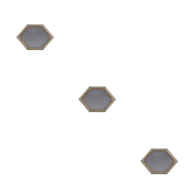 QualitChoice Burst Gyro Children Toys Arena Disk for Spinning Top Plastic Funny Plate Launcher Present Kids Home Accessory Hexagon grey 3PCS