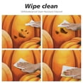thumbnail image 4 of WYYP  Thanksgiving Pumpkins Elastic Round Tablecloth, Fall Harvest Pumpkin Maple Leaves Fitted Tablecloths for Round Table Oil-Proof Waterproof Table Cloth White, 4 of 7
