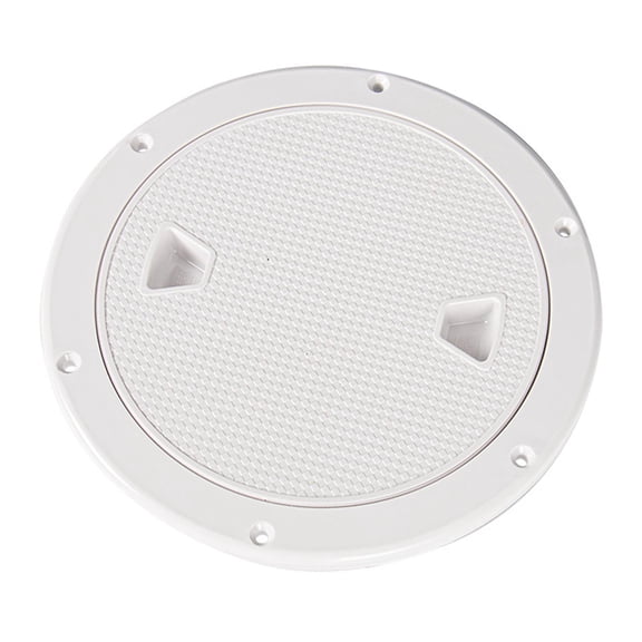 Inspection Hatch Boat Deck Plate Circular Deck Hatch Sturdy 4 Inch White for Marine Boats Ships and Rvs