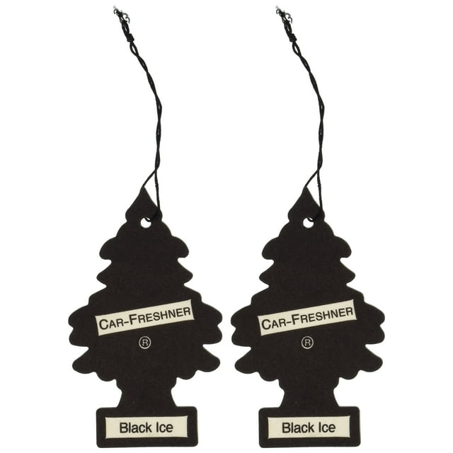 Ambientador para coche Little Trees Black Ice, paquete de 2
