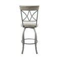 thumbnail image 4 of Powell Roselyn 30" Indoor Round Metal Swivel Bar Stool, Pewter, 4 of 11