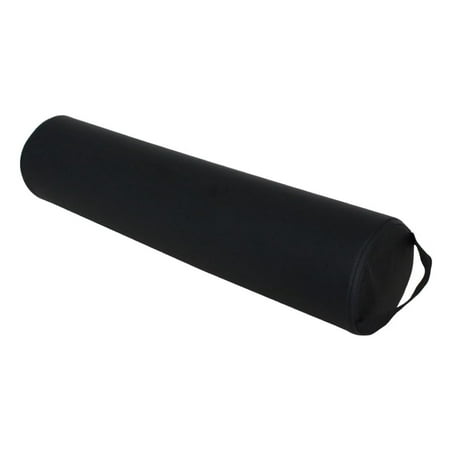 ForPro Professional Collection Full Round Bolster Black Oil and Stain-Resistant for Massage & Yoga 6” R x 26” L