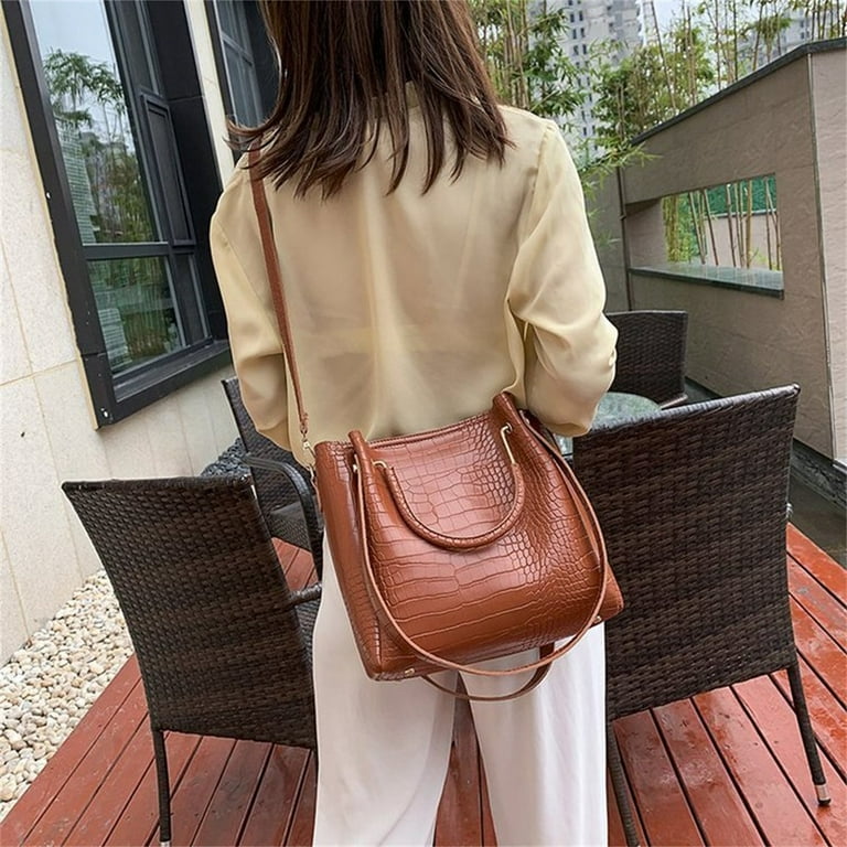 Deals Women s Purses Handbags Crossbody Bag Clutch Bag Clearance 4 Pieces Set Leather Purses and Handbags for Women Leather Crossbody Bags for Women