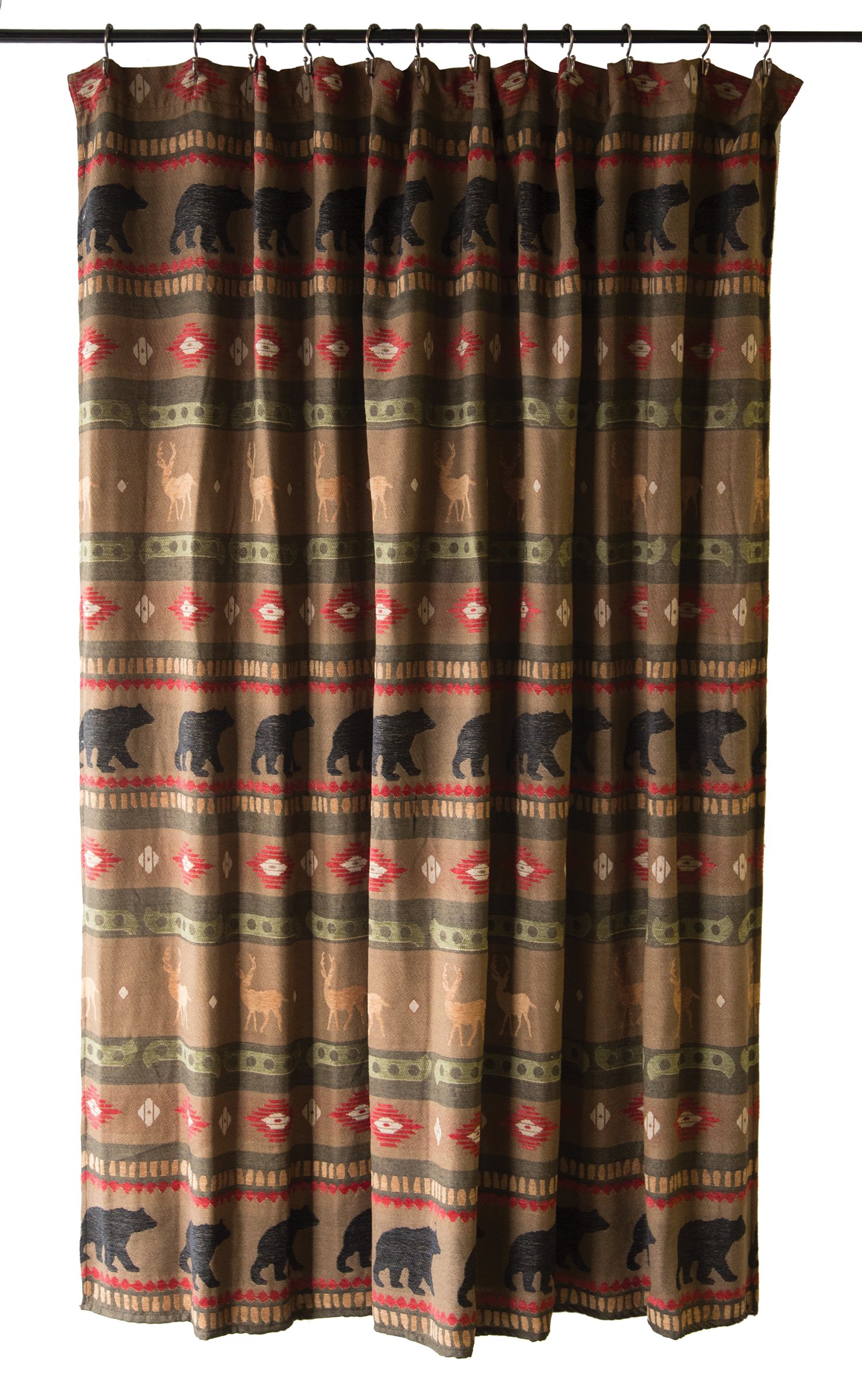 Carstens Forest Walk Rustic Cabin Shower Curtain - Walmart ...