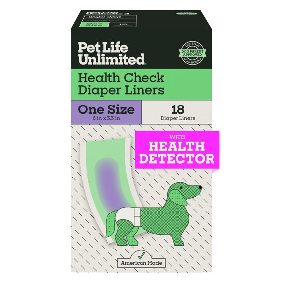 Pet Life Unlimited Health Check Diaper Liners, One Size, 18ct