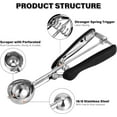 thumbnail image 3 of Small Cookie Scoop Set - Include TSP Cookie Dough Scoops Ice Cream Scoopers Stainless Steel Cookies Scoops for Baking Good Soft Grips Quick Trigger Release, 3 of 9