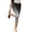 Dark Gray, variant on Women's Ombre Gradient Capri Leggings, Sexy High Waisted Slim Fit Yoga Pants, Stretchy Fold-over Waist Workout Trousers for Gym and Running