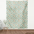 thumbnail image 4 of Floral Fabric by the Yard, Retro Simple Design of Flowers Pastel Calm Tones Illustration, Decorative Upholstery Fabric for Sofas and Home Accents, Seafoam Mustard by Ambesonne, 4 of 5