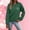 Dark Green, variant on Women's Fashionable Printed Crew Neck Hoodie Half Hoodies Women Fall Womens Sweater Light Hoodies Ladies Color Sweater Women Drop Shoulder Sweatshirt Lady Pants Suits Dressy Sweatshirts for Women 4x