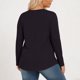 thumbnail image 5 of Mujeres de Manga Larga Tops Casual de Moda Gradiente Impresión Cuello Redondo Plegado Tamaño Superior para Uso Diario Y de Fiesta, 5 of 6