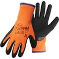 thumbnail image 2 of Boss 7843M Thermal Plus II High-Vis Latex Coated Palm Glove, Black/Orange, 2 of 2