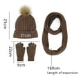 thumbnail image 2 of Warm Thick Knit Beanie Hat Long Scarf and Touchscreen Driving Gloves Set, 2 of 5