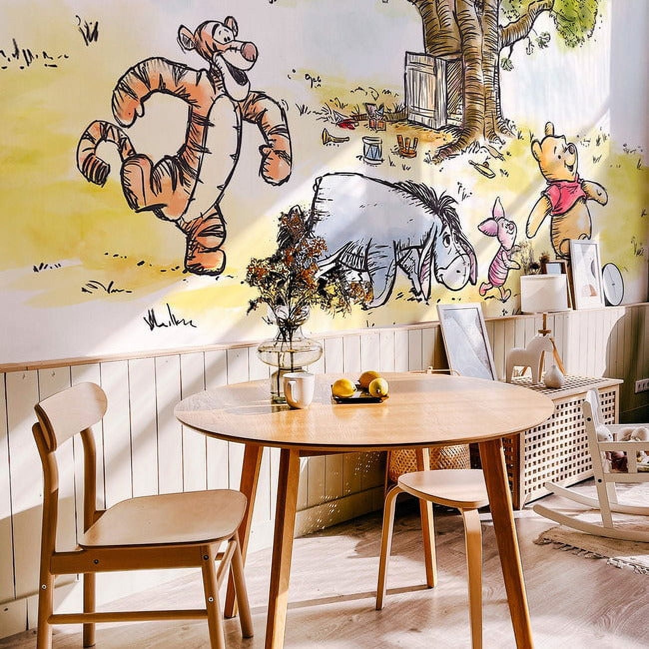Disney's Winnie The Pooh Watercolor Peel & Stick Wallpaper Mural