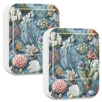 Yayeee 2-Pack Plug in LED Night Lights with Light Sensors Motion Detectors, Sea Plants Pattern