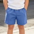 thumbnail image 5 of Big Girls Pull on Denim Shorts, Stretchy Jeans Shorts Casual Loose Elastic Waist Straight Leg Denim Short Pants with Pockets Blue 3 Years, 5 of 9