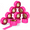 Pink, variant on Singhal 12 Pack Non-Adhesive Pvc Flagging Tape Pink 1-Inch Wide, 1800 ft for Marking & Surveying