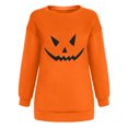 thumbnail image 4 of Sudadera de manga larga informal con cuello redondo y estampado de Halloween para mujer Fridja  hj2812, 4 of 7