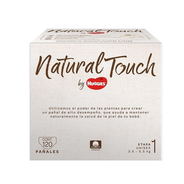 Pañales Natural Touch By Huggies Etapa 1 120 piezas