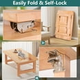 thumbnail image 4 of 4 Pack Folding Brackets, Self-Lock Hinge with Screws for Folding Table Legs, Lock Extension Support Bracket Bed Legs, Sliver, 4 of 7