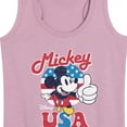 thumbnail image 3 of Disney - Americana - Mickey Mouse USA Flag - Women's Racerback Tank Top, 3 of 5