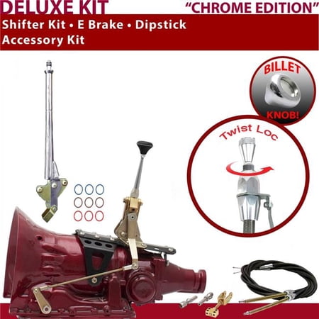 American Shifter 904 Shifter Kit Chrome 6 in. E Brake Cable Dipstick for EB0CE