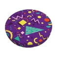 thumbnail image 6 of Uemuo Retro 80s Style Pattern Round Bar Stool Seat Covers Washable Stool Cushion Slipcover Elastic Bar Chair Covers-, 6 of 7