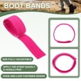 thumbnail image 3 of Uxcell Boot Straps, Boot Elastic Ankle Strap Bands Hook and Loop Rose Red 14", 3 of 7