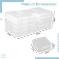thumbnail image 4 of 32 Pcs of Compartment Bead Organizer Box for Jewelry Making, Transparent Plastic Storage Box with Removable Dividers, Heavy-Duty, Dust and Waterproof, Great for Beads, Small Parts, and Crafts, 4 of 5