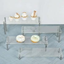Efavormart Set of 4 | Clear Acrylic Riser, Cupcake Holder Dessert Stand - Assorted Size