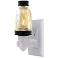 thumbnail image 5 of Autumn Alley Black Mini Mason Jar Nightlight with Warm Glow LED Bulb, 5 of 7
