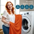 thumbnail image 6 of 16-Inch Drop RV King Size 72" x 80" Orange Solid Bed Skirt Split Corner Pleated Style Easy Fit Easy Care 100% Egyptian Cotton 500 Thread Count, 6 of 6