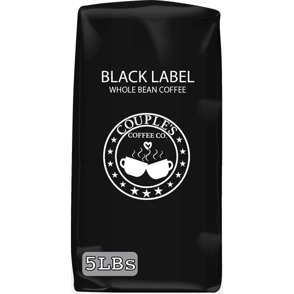 Whole Bean, Black Label, Medium Roast, 5 lbs