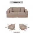 thumbnail image 3 of Deko Living 2 Place Seating Brown Compressed Foam Sectional Sofa, 3 of 3
