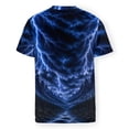 thumbnail image 4 of Wolf Graphic T Shirt for Men Women, Lightning Storm Full Print Casual Streetwear Tee, 4 of 5