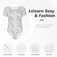 thumbnail image 4 of Balery Elegant ice skates snowflakes Body de cuello redondo de manga corta para mujer Tops de manga corta Tops básicos-XX-Large, 4 of 7