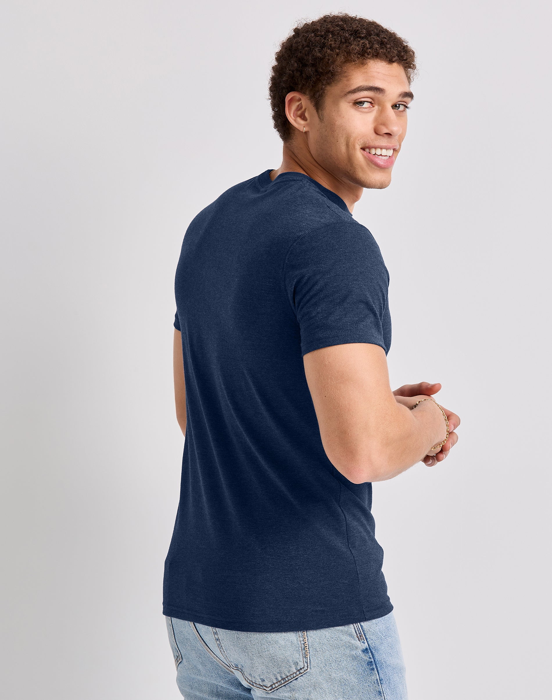 Hanes Originals Men's T-Shirt Short Sleeve Tri-Blend Crewneck Modern Fit