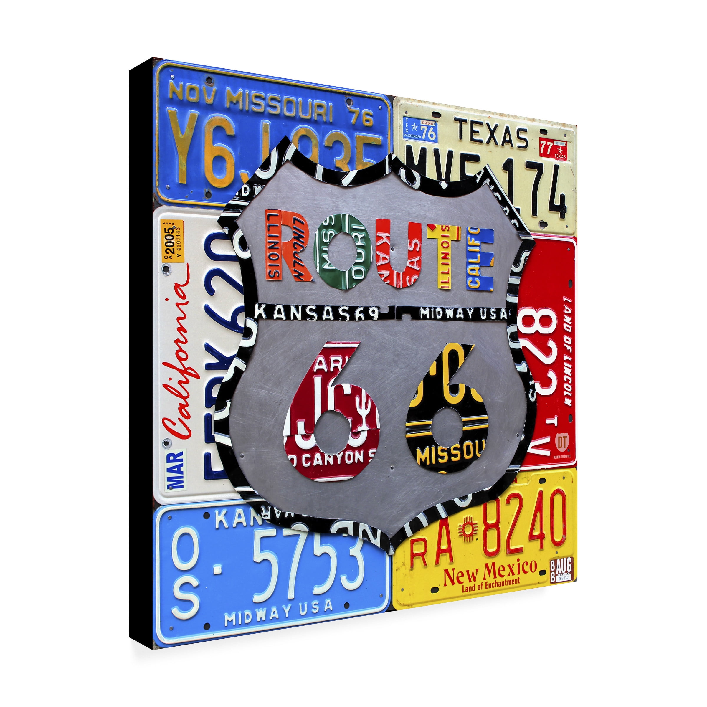 Trademark Fine Art 'Route 66 Road Sign' Canvas Art by Design Turnpike