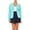 Aqua, variant on Women's Casual Long Sleeve Open Front Fitted Blazer Jacket