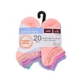 thumbnail image 2 of Wonder Nation Girls No Show Socks, 20-Pack, Sizes S-L, 2 of 6
