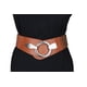 thumbnail image 2 of Cinturón elástico de mujer, aprox. Cinturón lumbar de 6 cm de ancho con cierre de anillo plateado, cinturón elástico JFHHH pequeña, 2 of 5