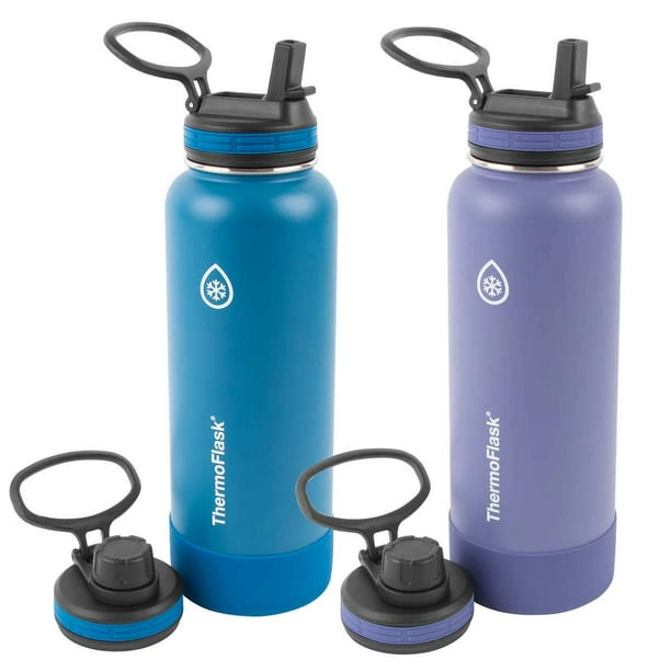 ThermoFlask - Ensemble de 2 bouteilles de 1,2 L (40 oz) en acier