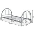 thumbnail image 2 of Costway 83''x42''x35'' Metal Bed Platform Frame Twin Size  Home Furniture (Silver), 2 of 10