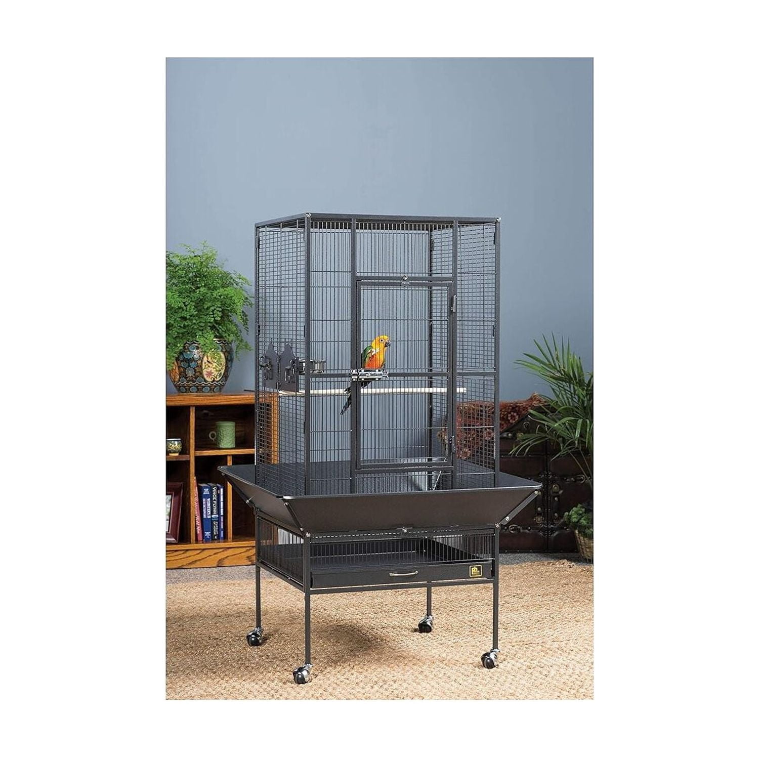 Bird Cage with Playtop - Large Parrot Habitat & Stand
