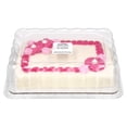 thumbnail image 4 of Freshness Guaranteed 1/4 Sheet White Cake with Pink and White Buttercreme Icing, 55 oz, 4 of 6