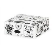 25 PK, Farmhouse Favorites Box Lids, 4 x 4 x 1.5" For Food Packaging