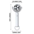 thumbnail image 3 of Handheld Cooling Fan, Semiconductor Cooling Plate, Ice Coated Mini Fan, Portable Turbine, 2000mAh Rechargeable, White, 3 of 7