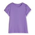 thumbnail image 4 of Petal Sleeve Kids V-Neck Solid Color T-Shirt Tops, 4 of 5