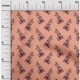 thumbnail image 1 of oneOone Cotton Flex Peach Fabric Leaves & Floral Block Sewing Craft Projects Fabric Prints By Yard 40 Inch Wide, 1 of 4