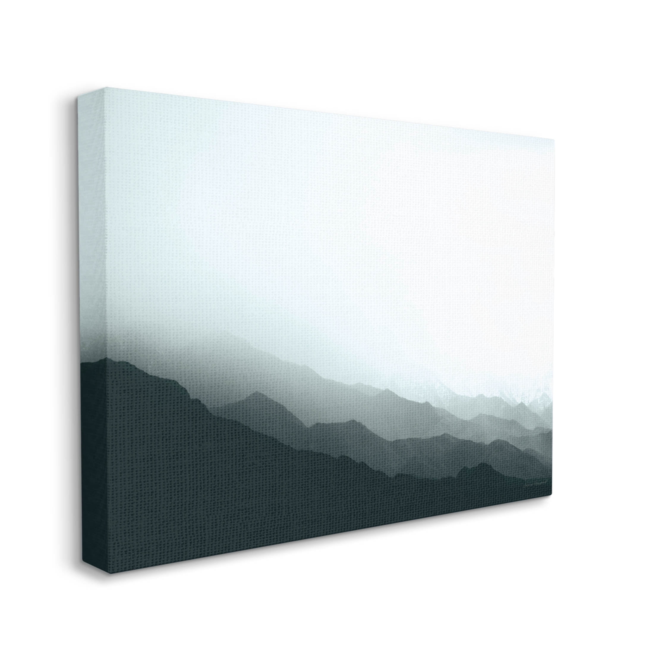 Stupell Industries Misty Mountain Range Slopes Landscape Photograph Gallery Wrapped Canvas Print Wall Art, Design by Laura Marshall